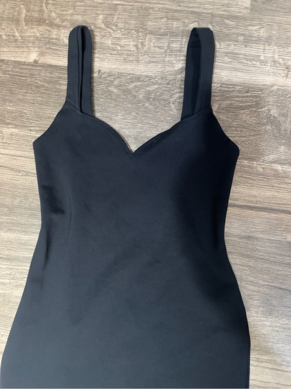 Abercrombie & Fitch Black Bodycon Mini Dress XXS Petite Stretch V-Party Dress - Picture 3 of 7